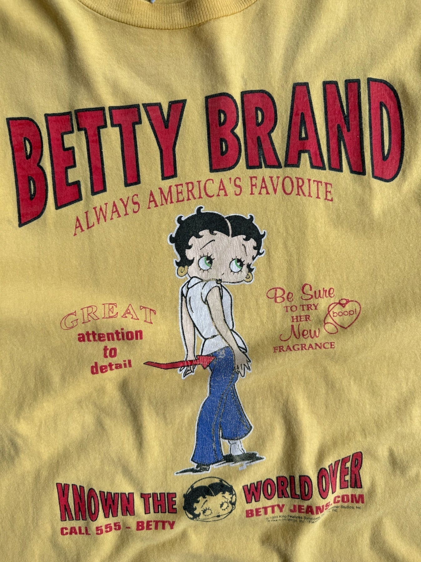 Vintage Faded Yellow Betty Distressed Tee
