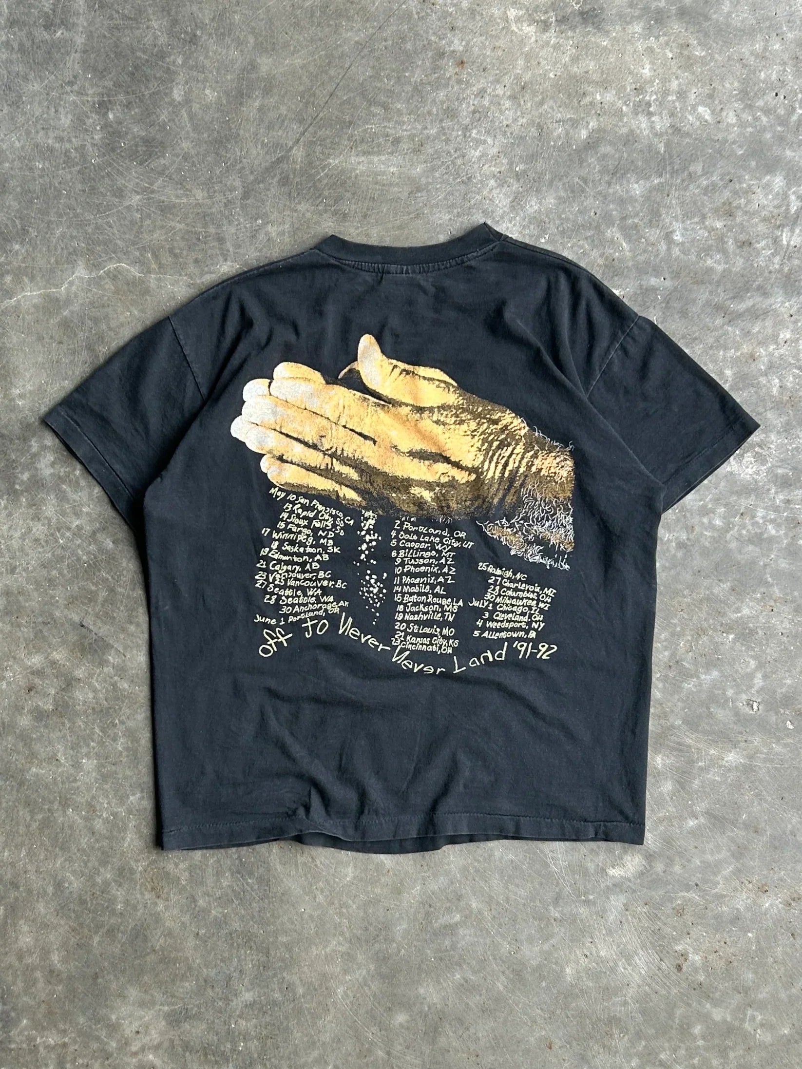 Vintage Off to Never Never Land Metallica Tee